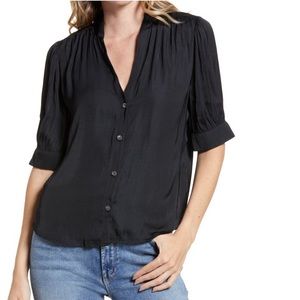 Treasure & Bond V neck Button-up Blouse